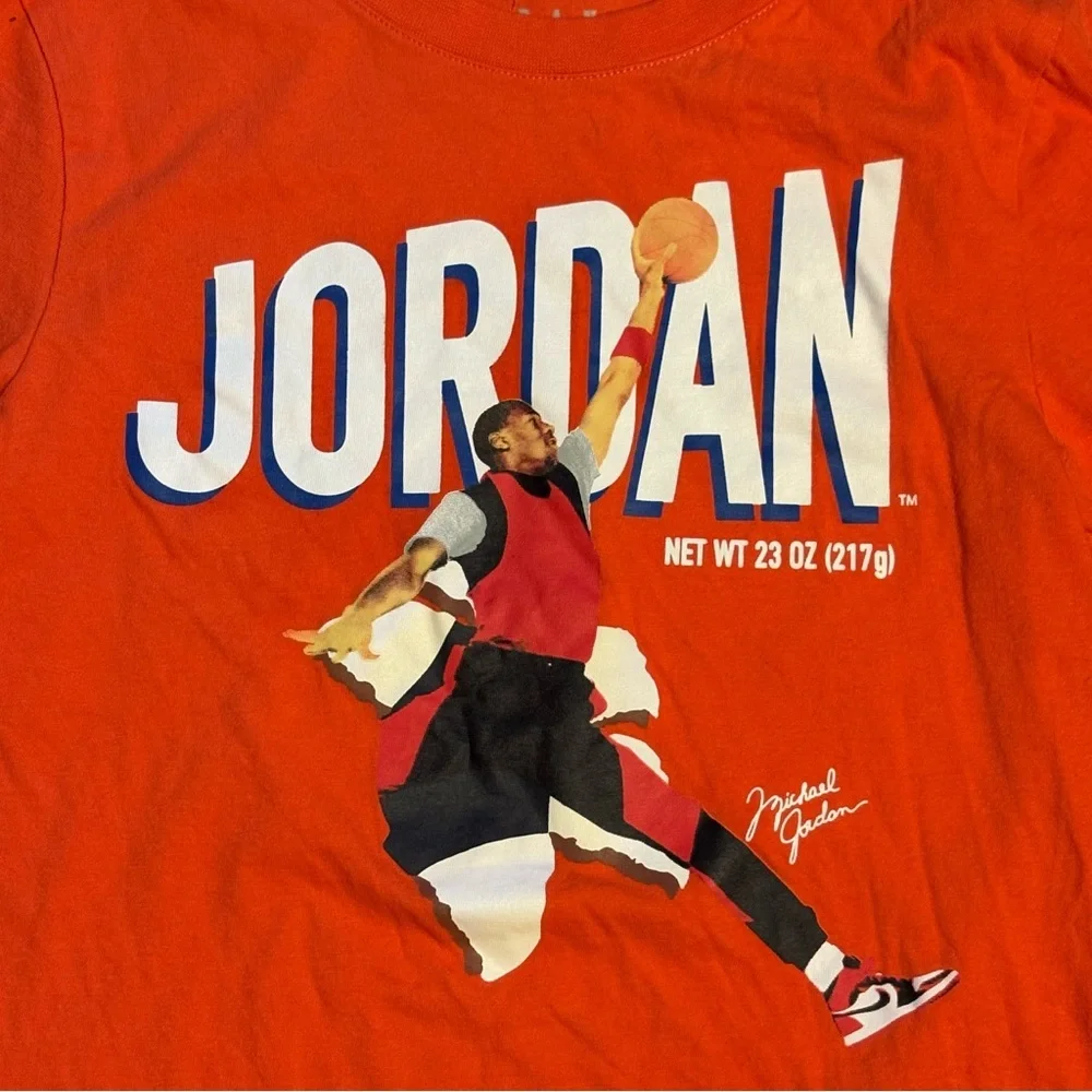 Jordan MVP Breakout Long Sleeve Tee Rush Orange Back to School‎ Shirt